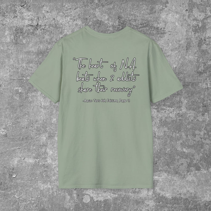 Load image into Gallery viewer, Narcotics Anonymous Heart Beat Women's Unisex Softstyle T-Shirt