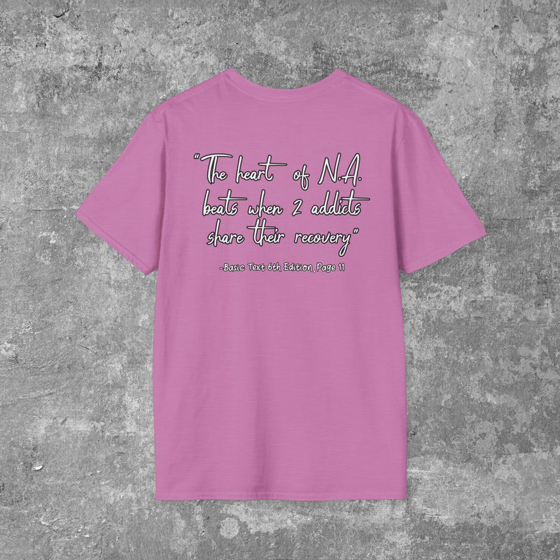 Load image into Gallery viewer, Narcotics Anonymous Heart Beat Women's Unisex Softstyle T-Shirt