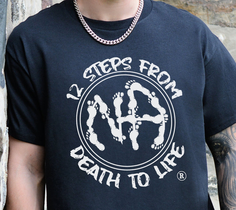 Load image into Gallery viewer, 12 Steps From Death to Life Narcotics Anonymous Unisex T-shirt
