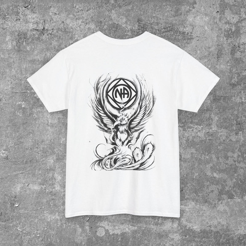 Load image into Gallery viewer, 12 Steps to Freedom Phoenix from the Ashes Unisex Men's Heavy Cotton T-shirt