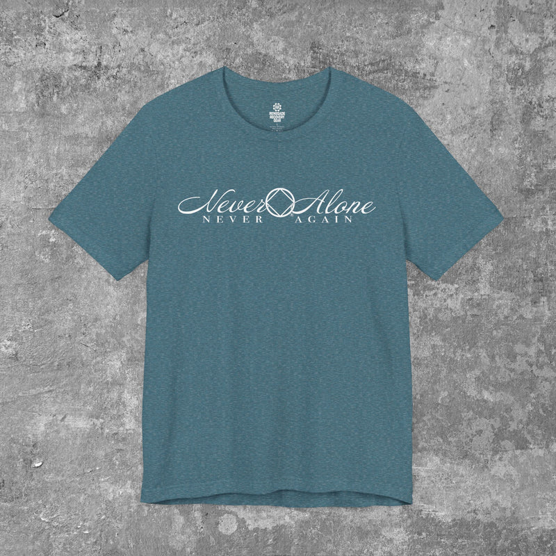 Load image into Gallery viewer, Never Alone π· Never Again Women's Unisex Jersey Short Sleeve T-shirt