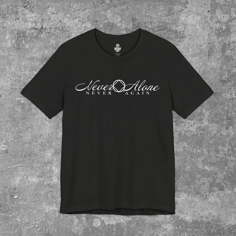 Load image into Gallery viewer, Never Alone π· Never Again Women's Unisex Jersey Short Sleeve T-shirt