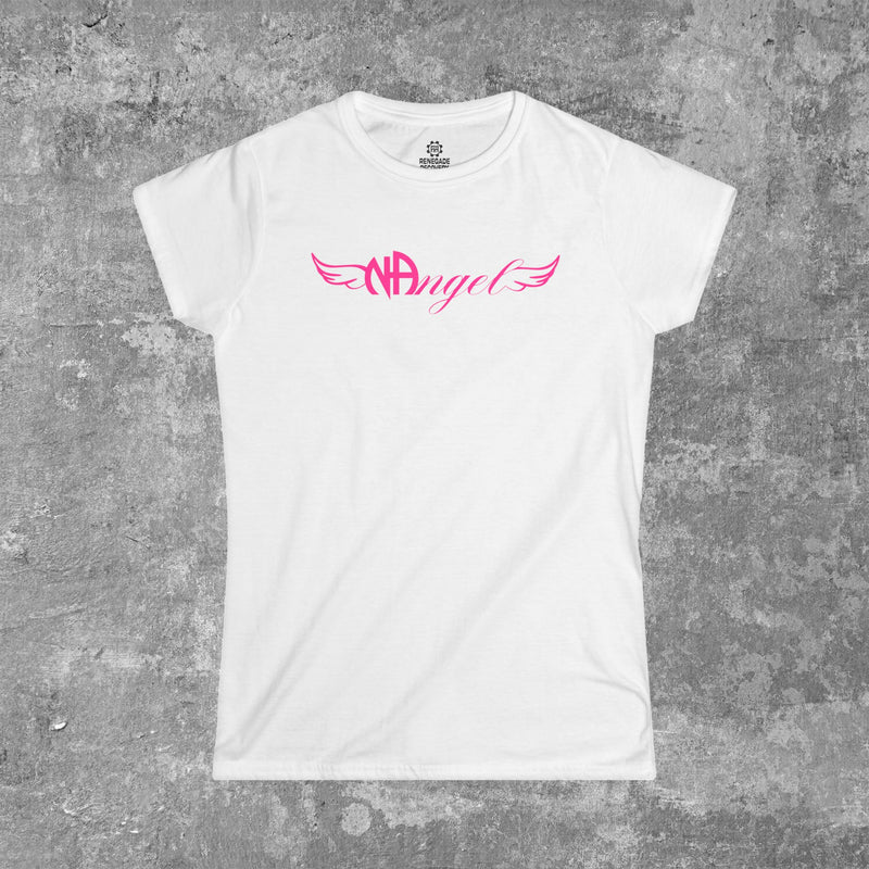 Load image into Gallery viewer, NAngel Narcotics Anonymous Angel Wings Ladies Softstyle T-shirt
