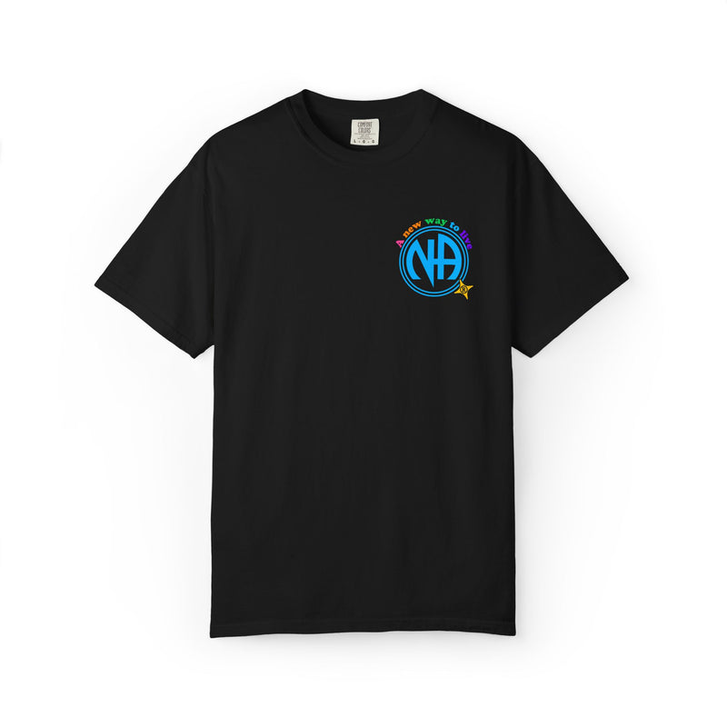 Load image into Gallery viewer, Living My Best Life the NA Way Narcotics Aonymous Comfort Colors Unisex Garment-Dyed T-shirt