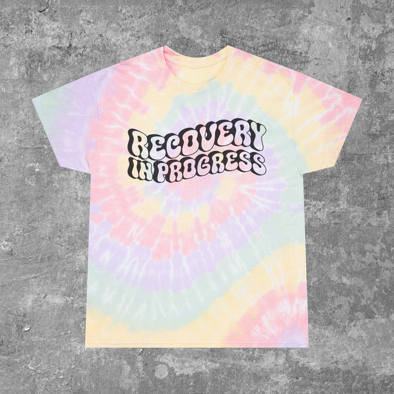 Load image into Gallery viewer, Recovery in Progress Unisex Tie-Dye T-shirt Spiral