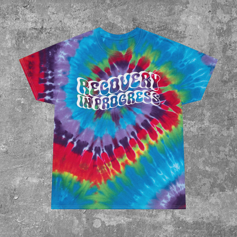 Load image into Gallery viewer, Recovery in Progress Unisex Tie-Dye T-shirt Spiral
