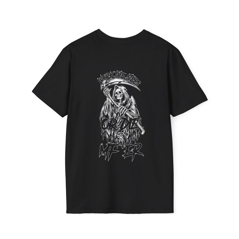 Load image into Gallery viewer, Work the Steps OR DIE MF'ER - 12 steps from death to life Unisex Women's Softstyle T-shirt