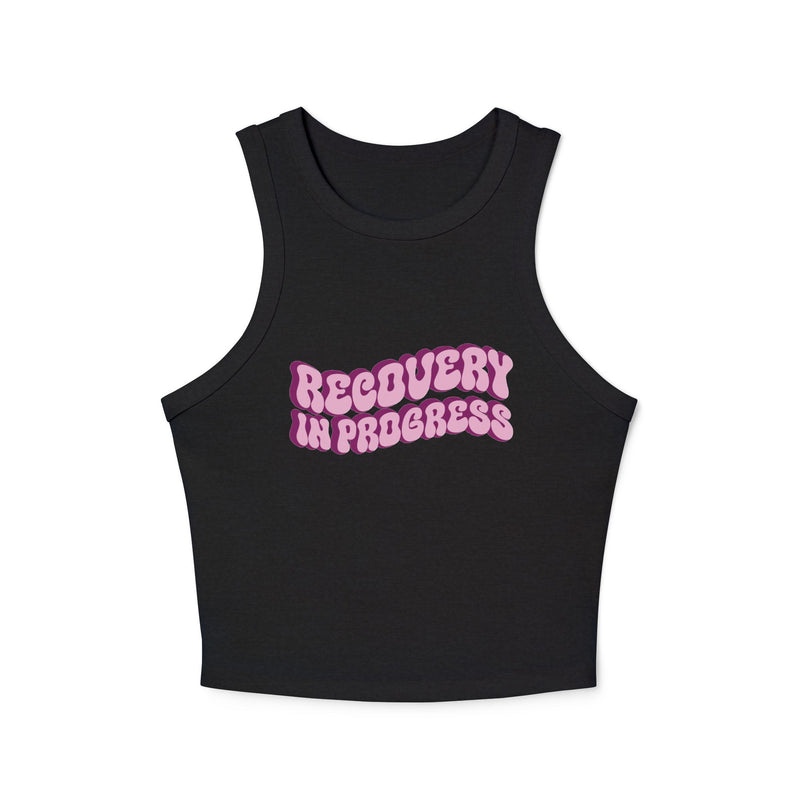 Load image into Gallery viewer, Recovery In Progress Women's Micro Rib Racer Tank Top