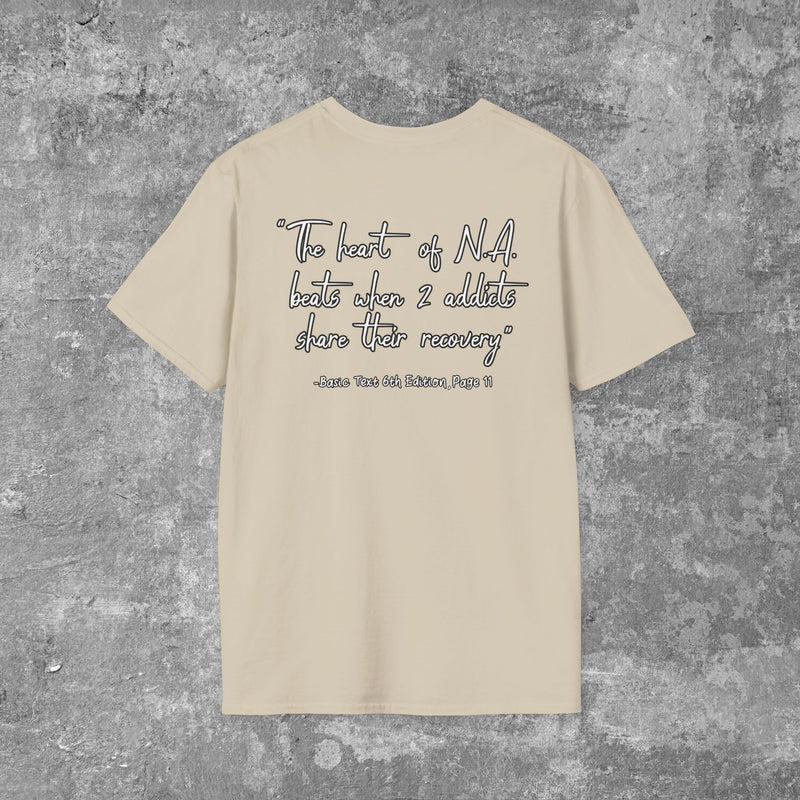 Load image into Gallery viewer, Narcotics Anonymous Heart Beat Women's Unisex Softstyle T-Shirt