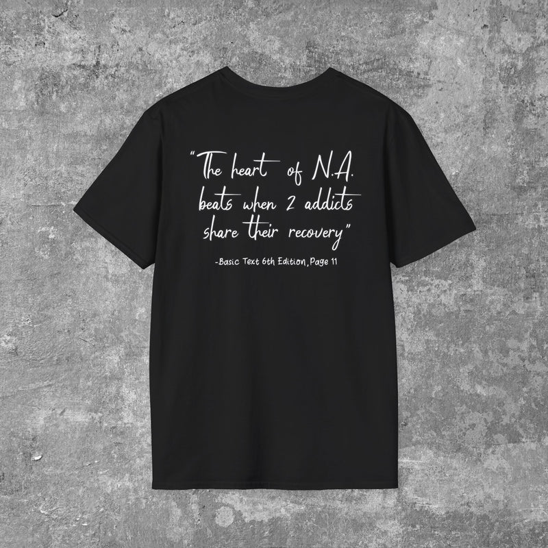 Load image into Gallery viewer, Narcotics Anonymous Heart Beat Women's Unisex Softstyle T-Shirt