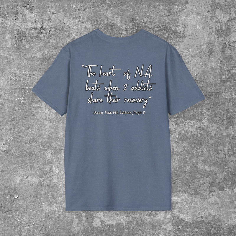 Load image into Gallery viewer, Narcotics Anonymous Heart Beat Women's Unisex Softstyle T-Shirt