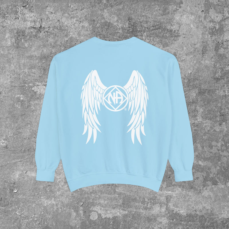 Load image into Gallery viewer, NAngel Narcotics Anonymous Angel Wings Pastel Comfort Colors Unisex Women's Sweater