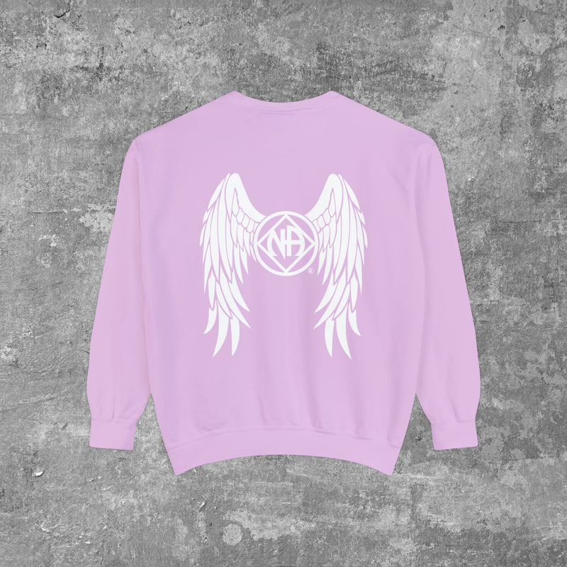 Load image into Gallery viewer, NAngel Narcotics Anonymous Angel Wings Pastel Comfort Colors Unisex Women's Sweater