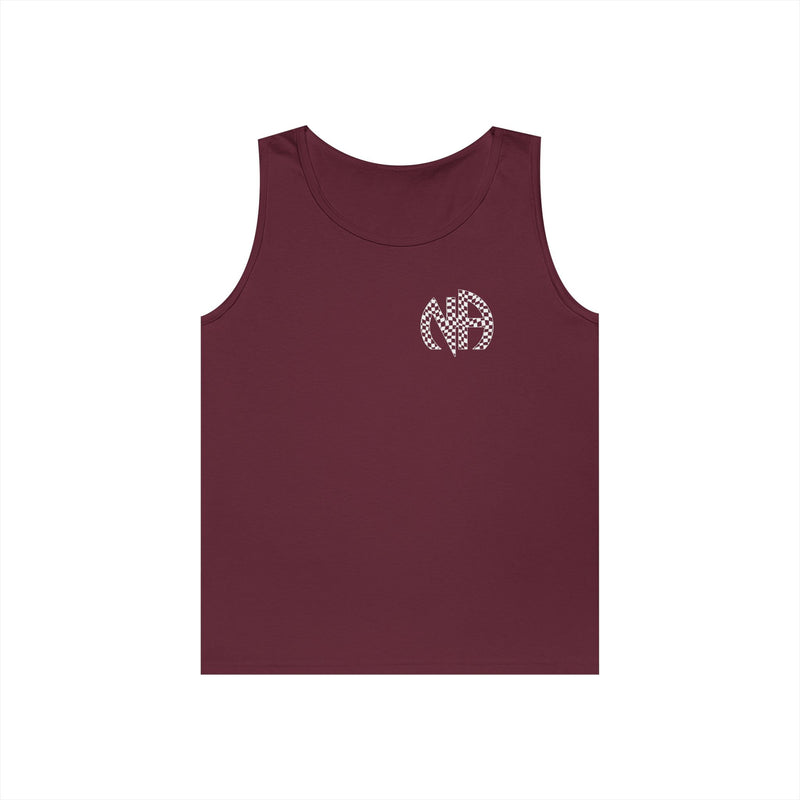 Load image into Gallery viewer, Maroon tank top with a logo on a white background