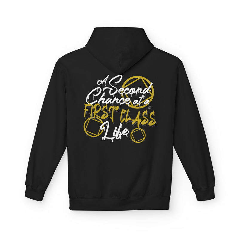 Load image into Gallery viewer, Black hoodie with motivational quote on the back