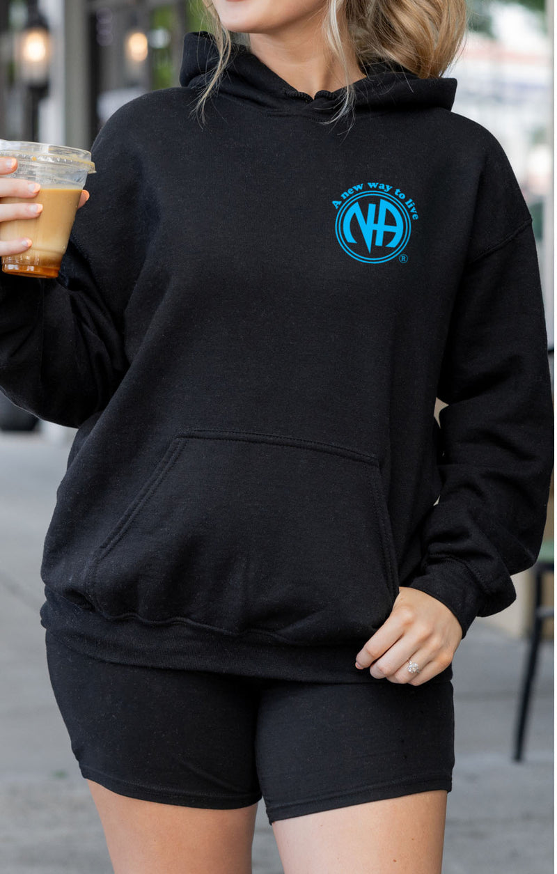 Load image into Gallery viewer, Living My Best Life the NA Way Narcotics Anonymous Unisex Pull -Over Hoodie