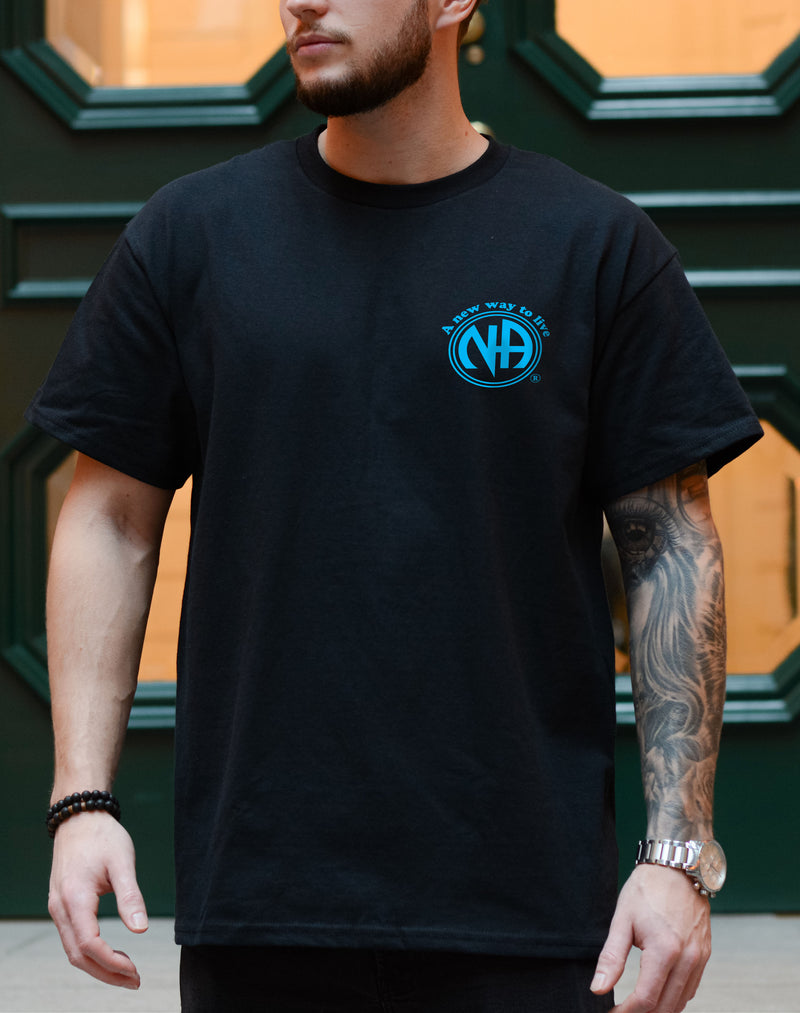 Load image into Gallery viewer, Living My Best Life the NA Way Narcotics Anonymous Unisex Softstyle T-Shirt