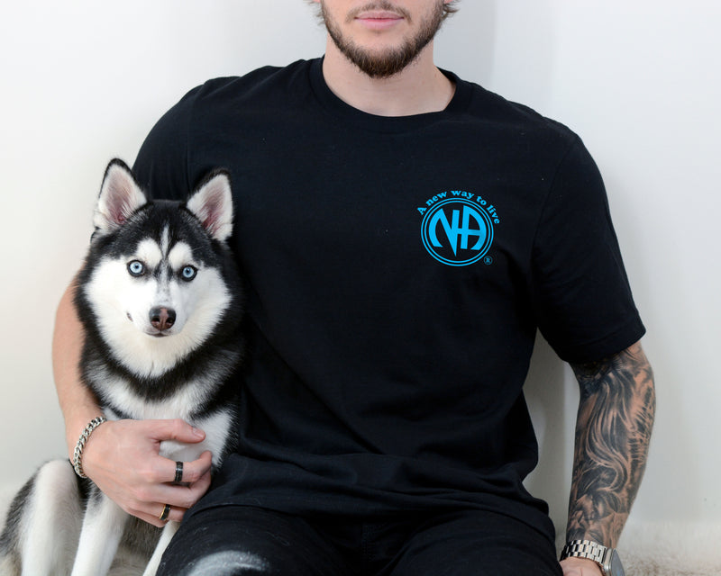 Load image into Gallery viewer, Living My Best Life the NA Way Narcotics Anonymous Unisex Softstyle T-Shirt