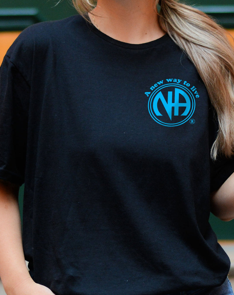 Load image into Gallery viewer, Living My Best Life the NA Way Narcotics Anonymous Unisex Softstyle T-Shirt