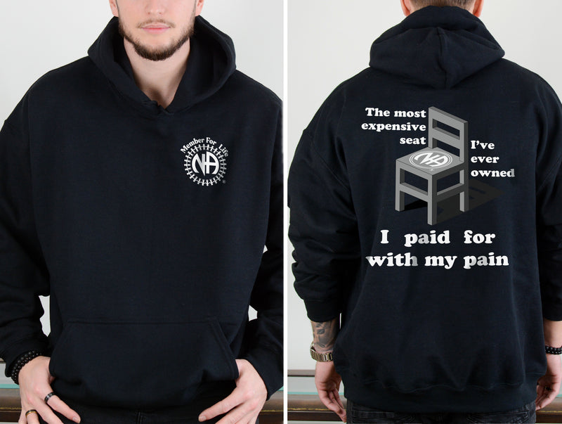Load image into Gallery viewer, The Most Expensive Seat I've Ever Owned I Paid For With My Pain Unisex Men's Heavy Blend Hooded Pull-Over Sweatshirt