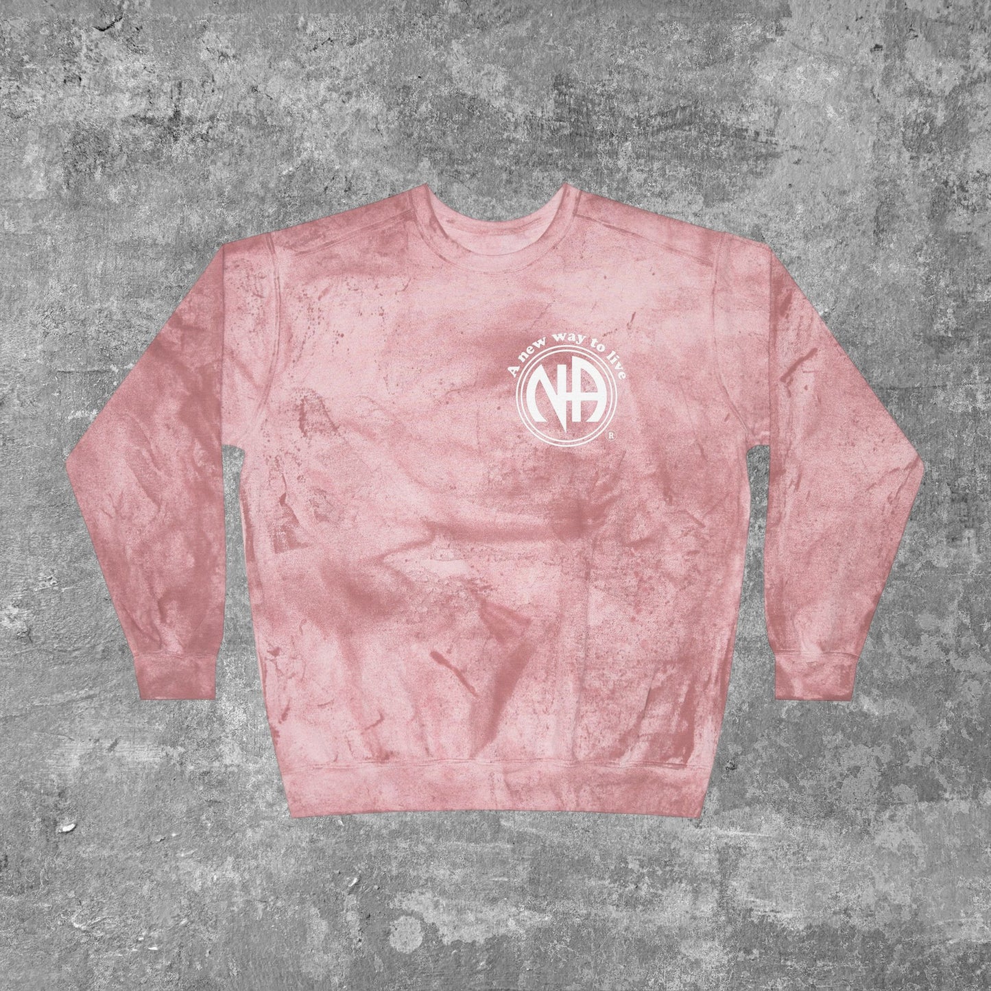 Living My Best Life the NA Way Narcotics Anonymous Unisex Women's Comfort Colors Color Blast Crewneck Sweatshirt