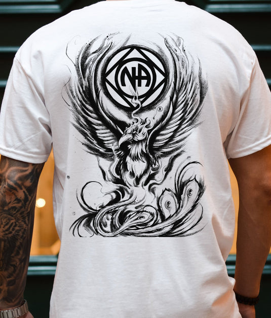 12 Steps to Freedom Phoenix from the Ashes Unisex Men's Heavy Cotton T-shirt