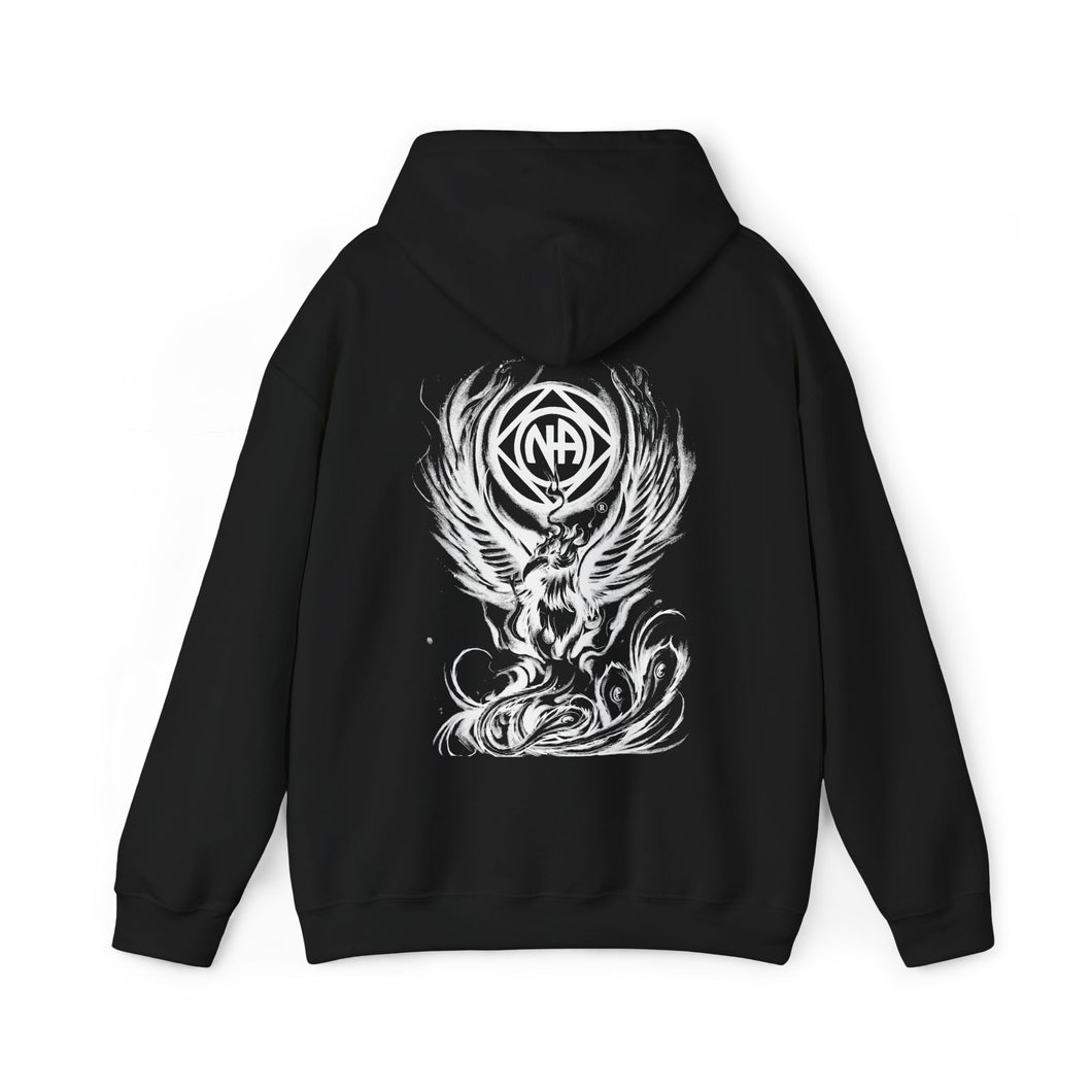 12 Steps to Freedom Phoenix from the Ashes Men's Heavy Blend Hooded Pull-Over Sweatshirt