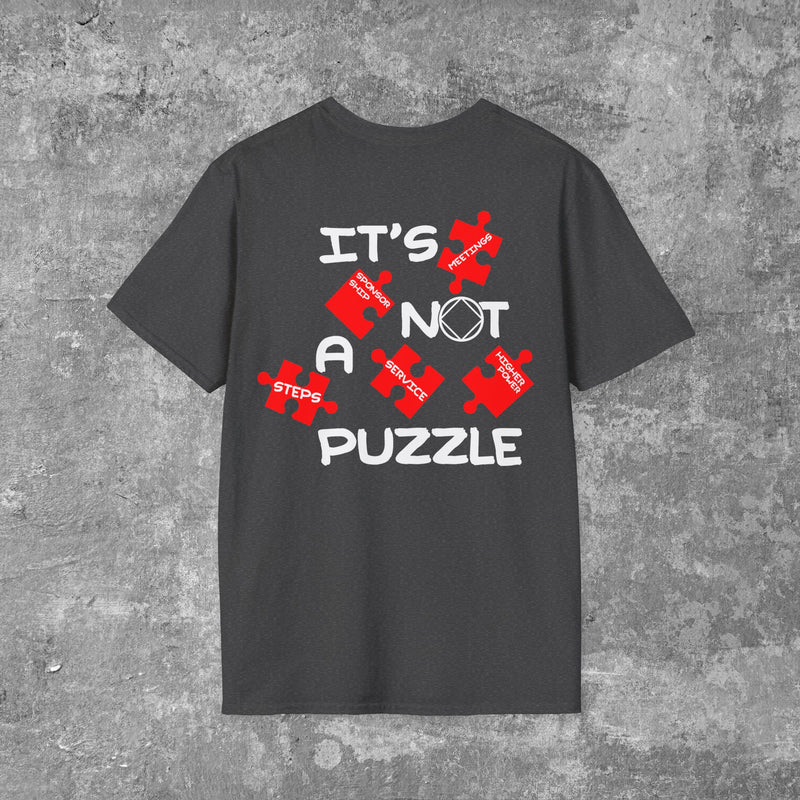 Load image into Gallery viewer, It&#39;s not a puzzle work the steps Narcotics Anonymous Unisex Mens Softstyle T-shirt
