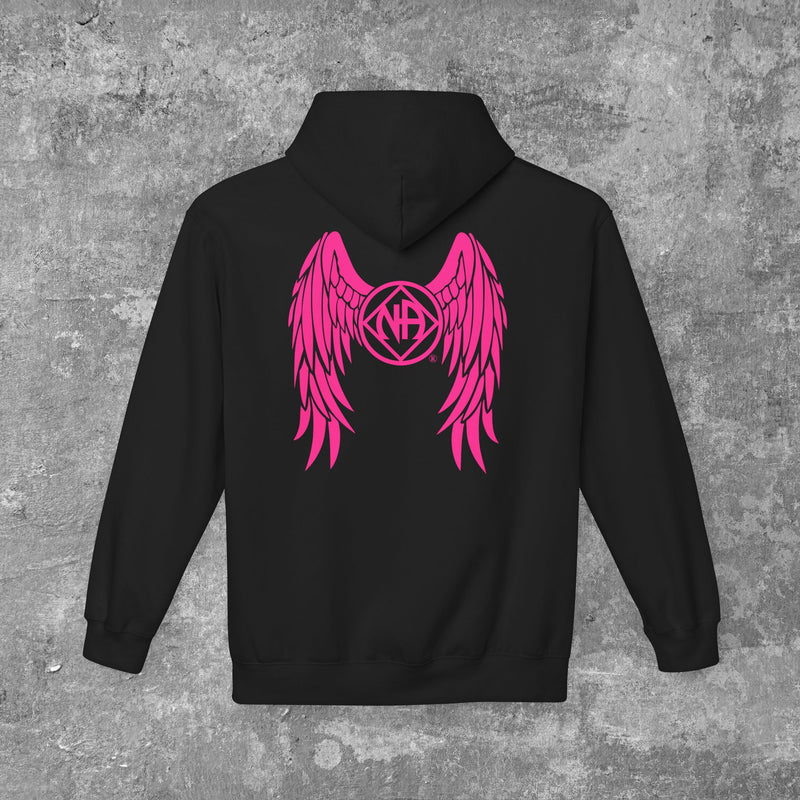 Load image into Gallery viewer, NAngel Narcotics Anonymous Angel Wings Unisex Women&#39;s Softstyle Pull-Over Hoodie
