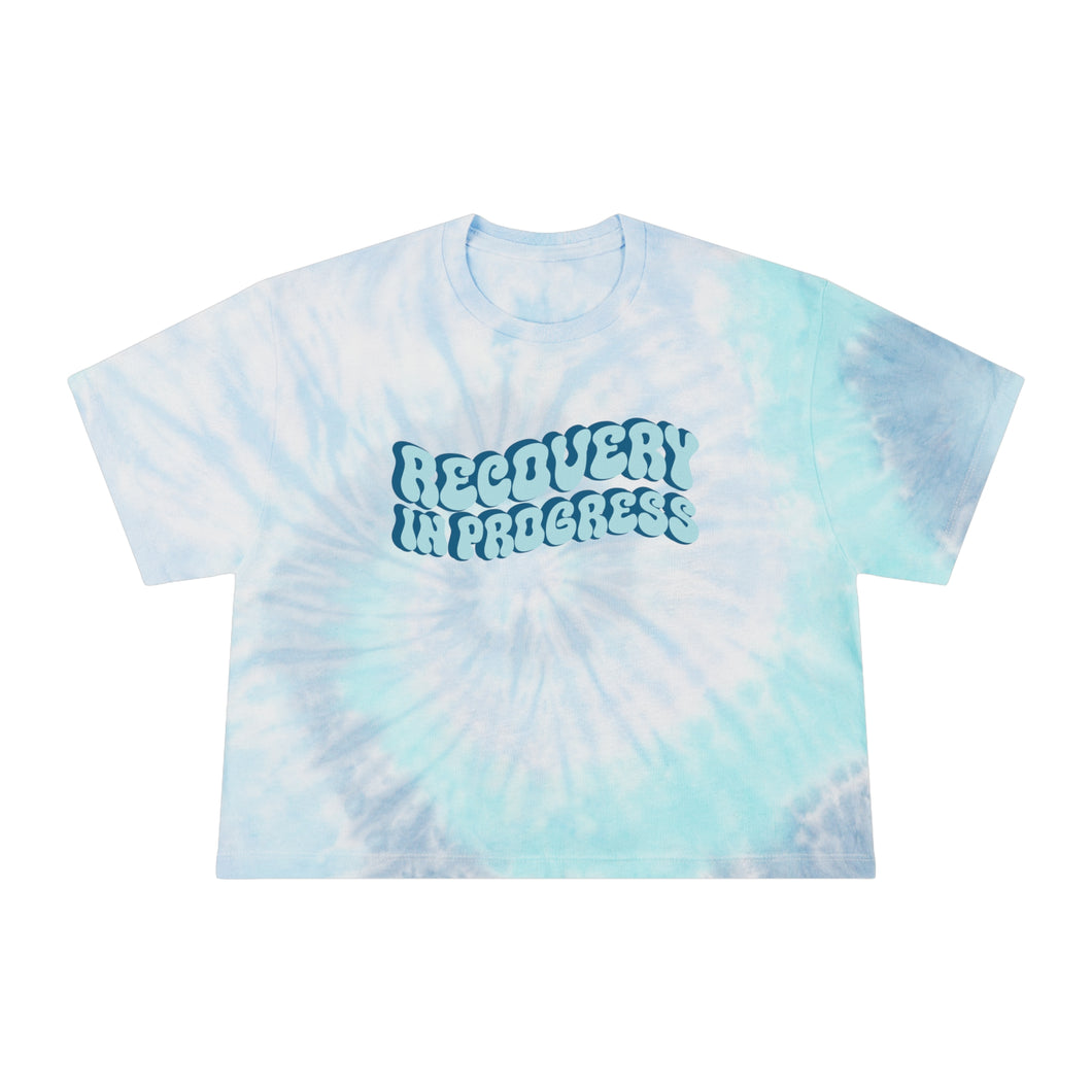 Recovery In Progress Women's Tie-Dye Crop Tee- Full Color