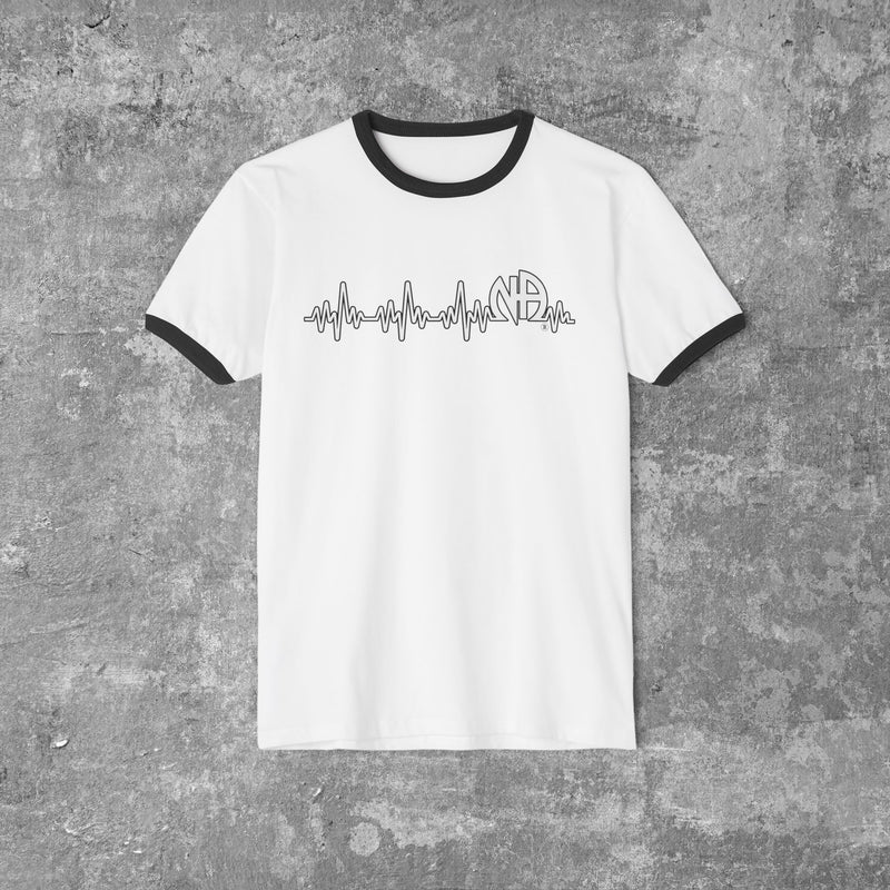Load image into Gallery viewer, The Heart Beat of Narcotics Anonymous Unisex Cotton Ringer T-Shirt
