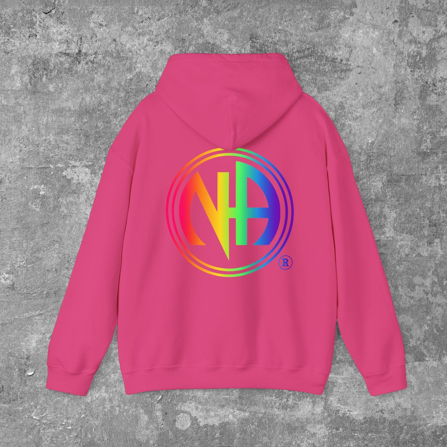 Clean and Serene Narcotics Anonymous Rainbow Unisex Hooded Pull-Over Sweatshirt