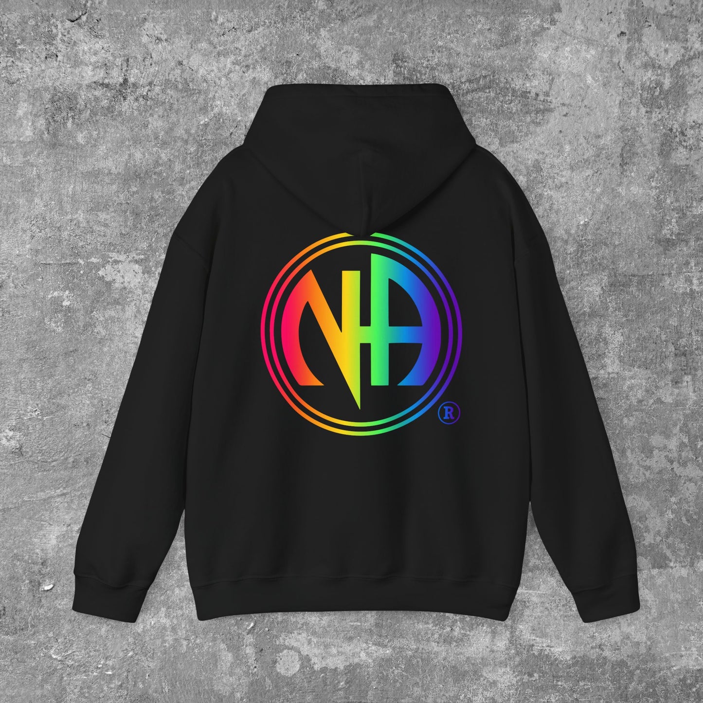 Clean and Serene Narcotics Anonymous Rainbow Unisex Hooded Pull-Over Sweatshirt