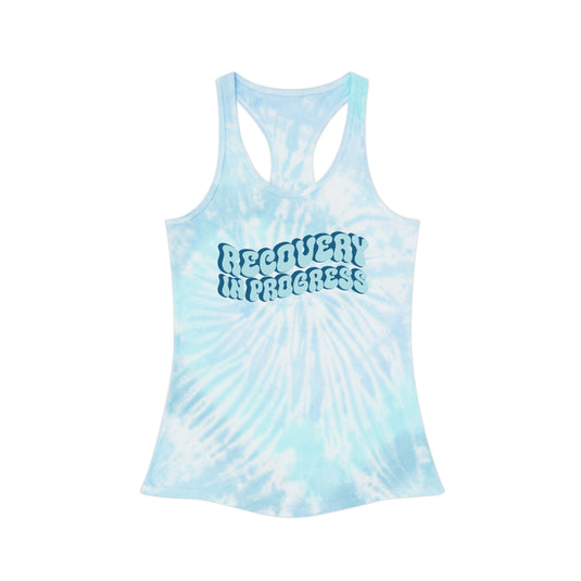 Recovery In Progress Women's Tie Dye Racerback Tank Top