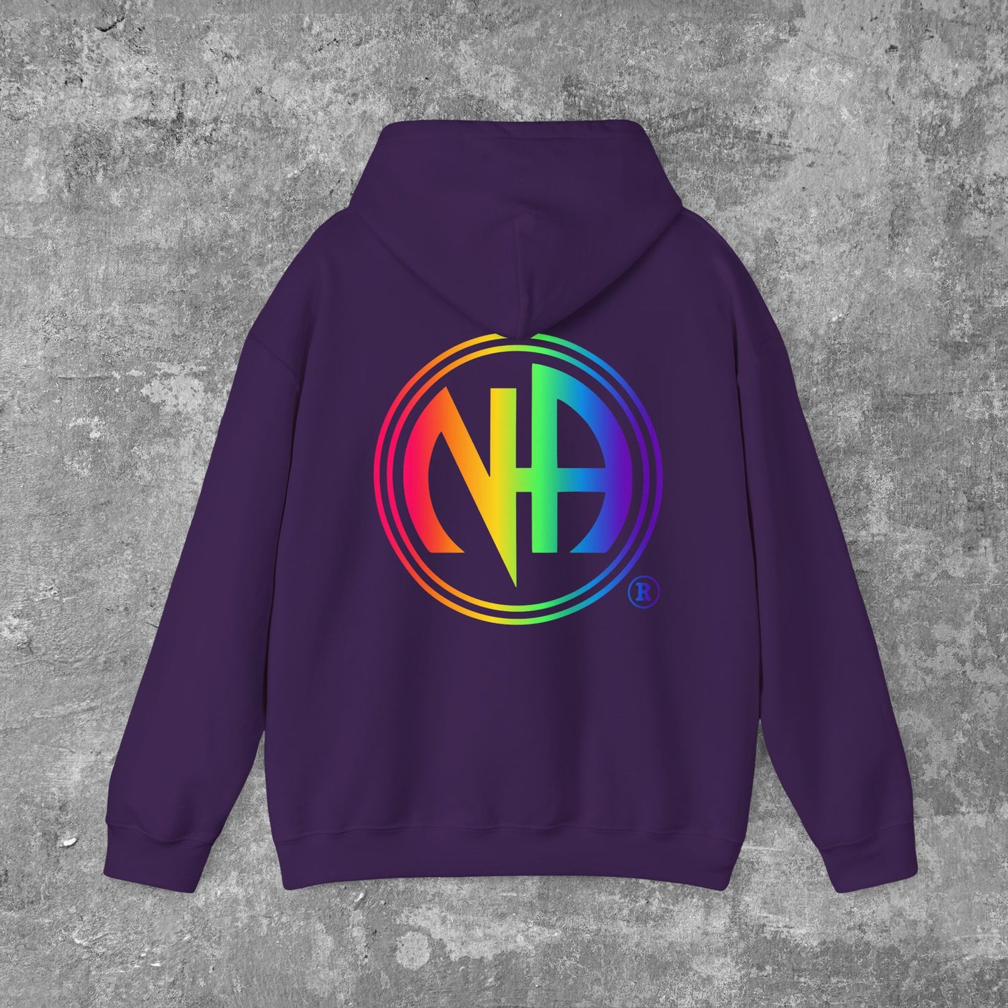 Clean and Serene Narcotics Anonymous Rainbow Unisex Hooded Pull-Over Sweatshirt