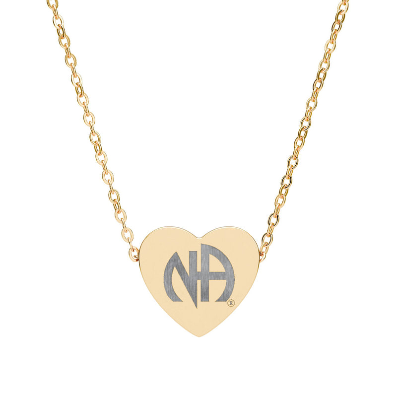 Load image into Gallery viewer, NA Narcotics Anonymous Engraved Heart Necklace
