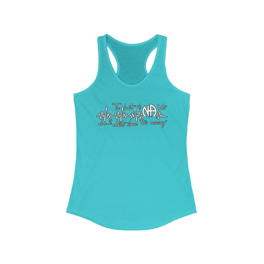 Narcotics Anonymous Heart Beat Women's Ideal Racerback Tank