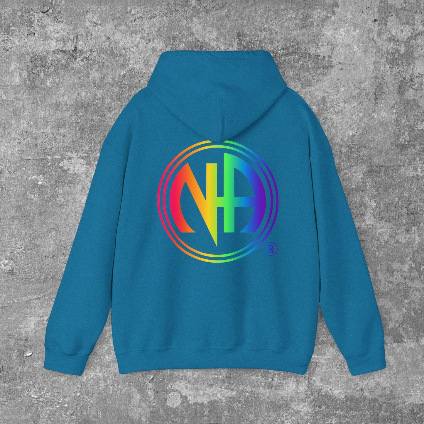 Clean and Serene Narcotics Anonymous Rainbow Unisex Hooded Pull-Over Sweatshirt