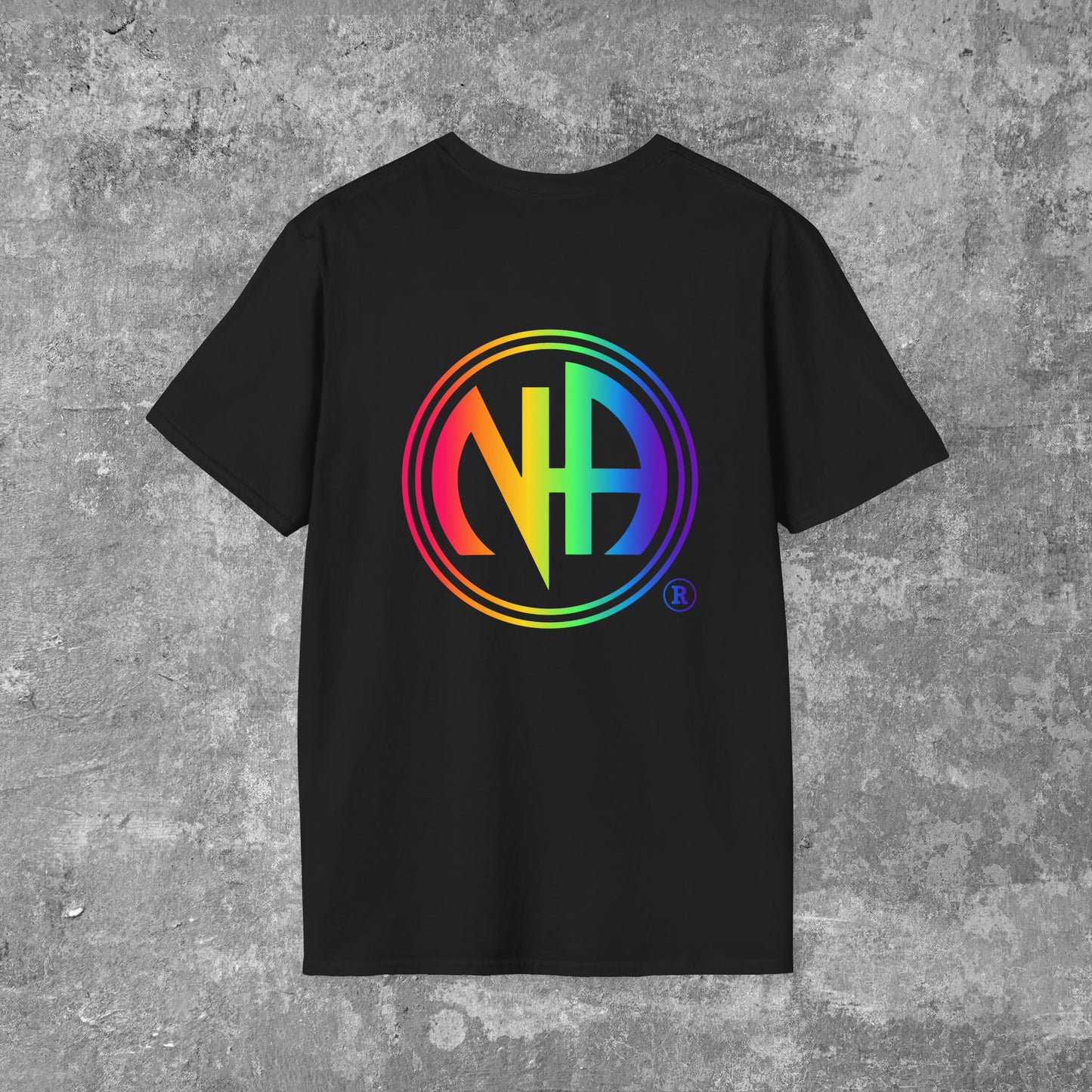 Clean and Serene Narcotics Anonymous Rainbow Unisex Softstyle T-Shirt