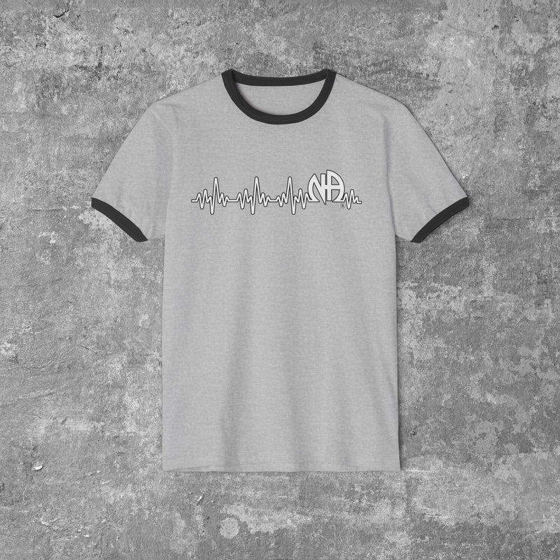 Load image into Gallery viewer, The Heart Beat of Narcotics Anonymous Unisex Cotton Ringer T-Shirt
