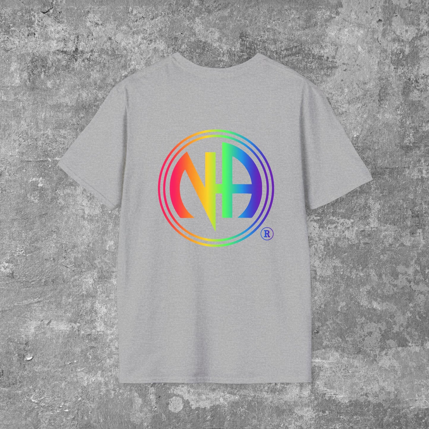 Clean and Serene Narcotics Anonymous Rainbow Unisex Softstyle T-Shirt