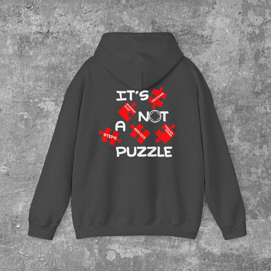 'It's Not a Puzzle' Work the 12 steps Narcotics Anonymous Unisex Cotton Pull-Over Hoodie