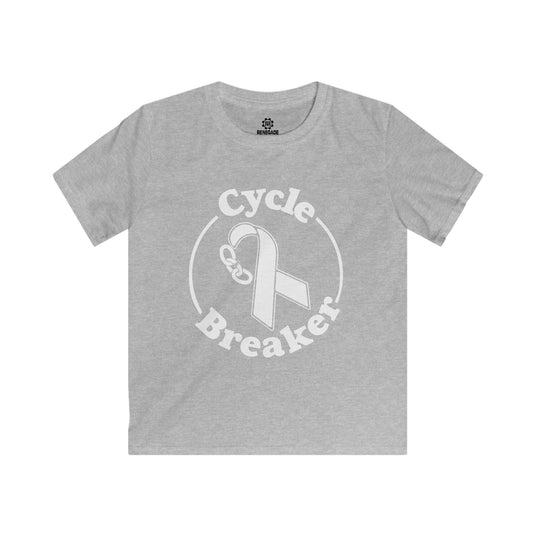 Gray t-shirt with 'Cycle Breaker' design on a white background