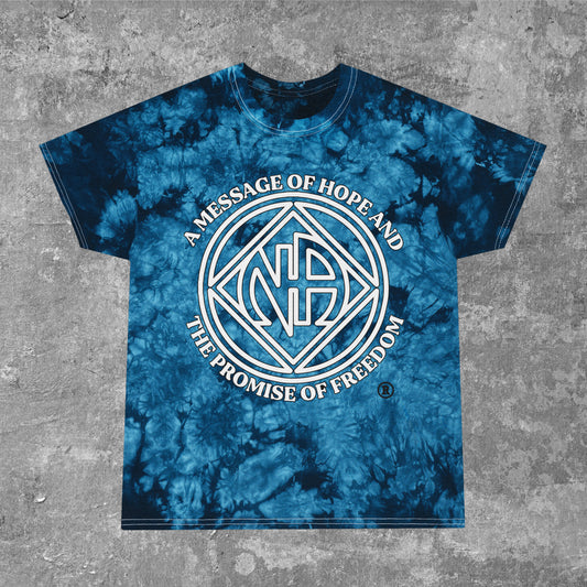 A Message of Hope and the Promise of Freedom Narcotics Anonymous Crystal Tie- Dye Unisex T-shirt