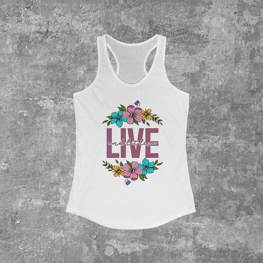 Live and Let Live Women's Racerback Tanktop