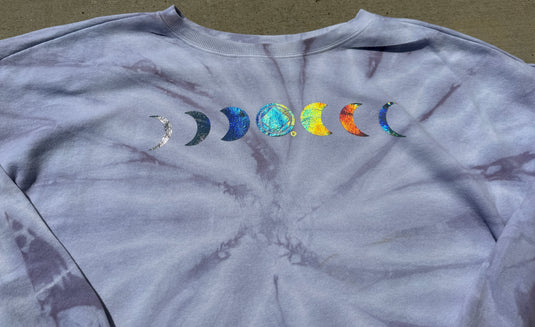 Serenity ~ Courage ~ Wisdom Holographic 'Lillac' Cropped Fleece Sweater