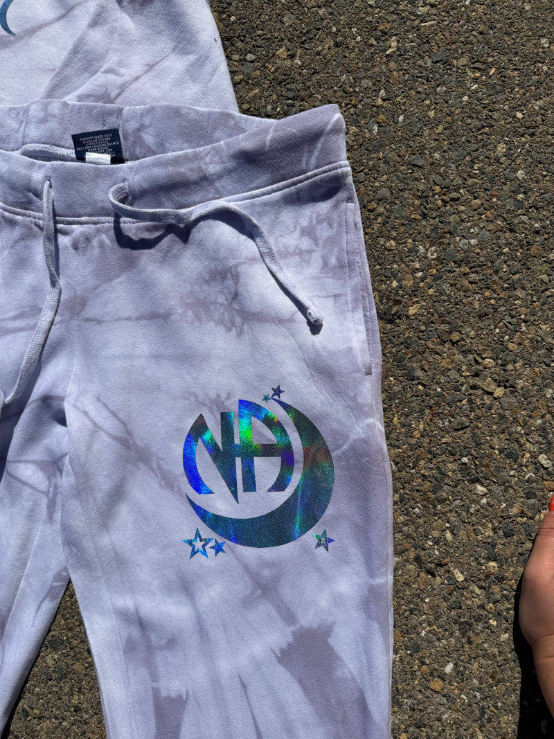 Load image into Gallery viewer, Serenity ~ Courage ~ Wisdom Holographic 'Lillac' Sweatpants
