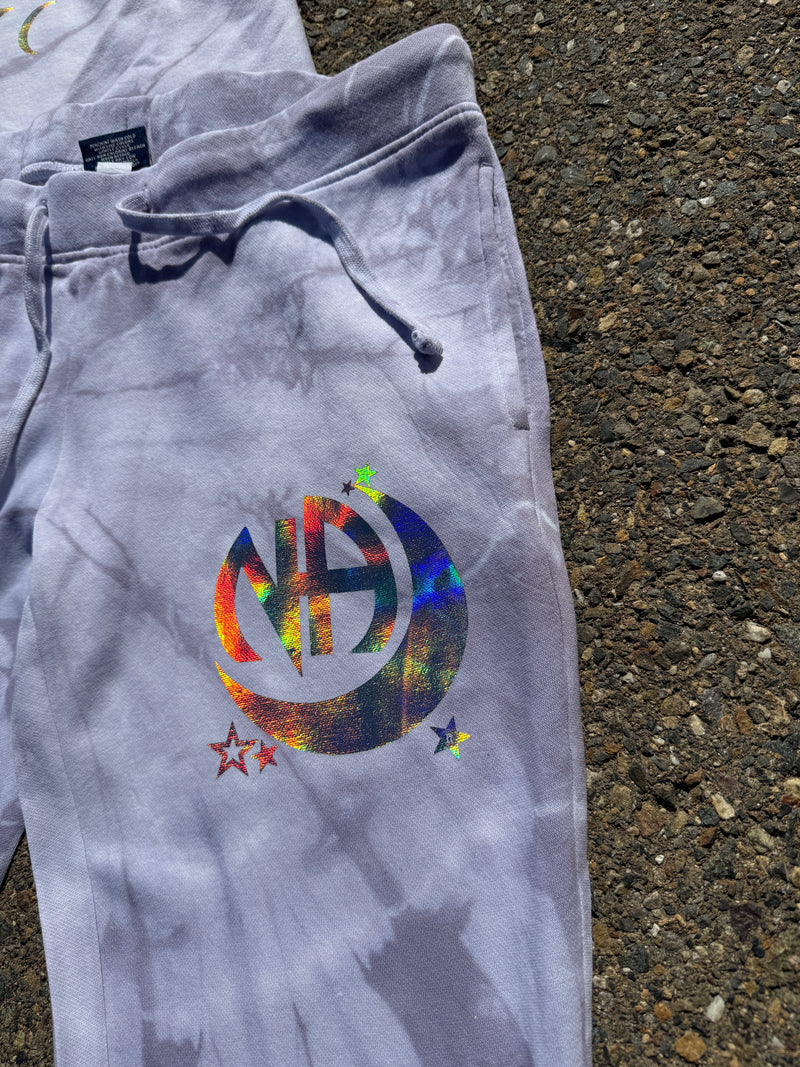 Load image into Gallery viewer, Serenity ~ Courage ~ Wisdom Holographic 'Lillac' Sweatpants
