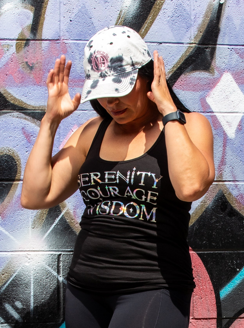 Load image into Gallery viewer, Serenity ~ Courage ~ Wisdom Hoographic Women's Racerback Tanktop

