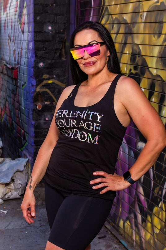 Serenity ~ Courage ~ Wisdom Hoographic Women's Racerback Tanktop